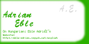 adrian eble business card
